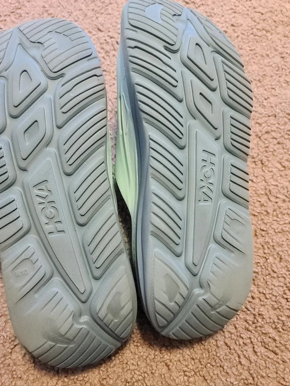Men's 10, Hoka Slide Sandals - Mint Green Aqua Color.